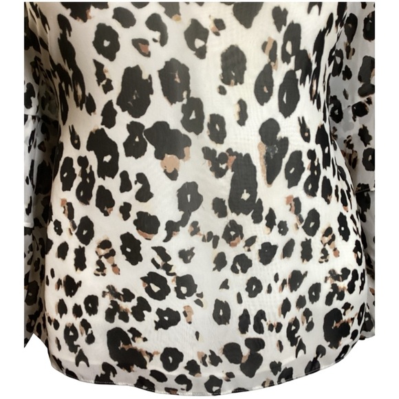 Cato Black and White Animal Print Blouse, Plus Size 2X (18/20) - Picture 5 of 10